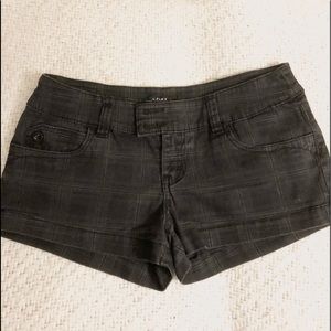 YMI Black Checkered High Waist Short